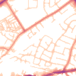 Daytime road noise heatmap for CH3 5JS