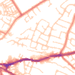 Daytime road noise heatmap for CH3 5JW