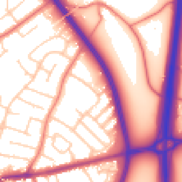 Daytime road noise heatmap for CH3 5LP