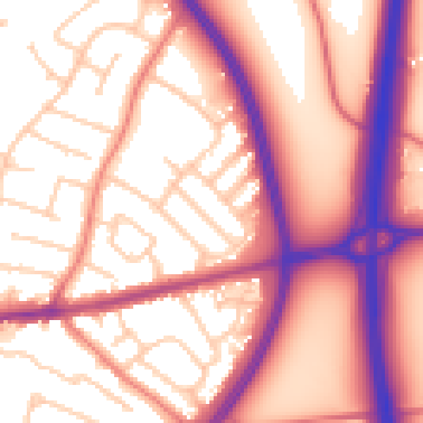 Daytime road noise heatmap for CH3 5LS