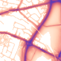 Daytime road noise heatmap for CH3 5QN