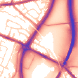 Daytime road noise heatmap for CH3 5QY