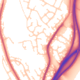 Daytime road noise heatmap for CH3 5XJ