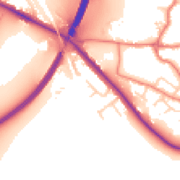 Daytime road noise heatmap for CH3 6AN