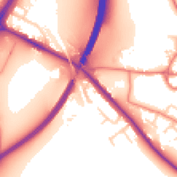 Daytime road noise heatmap for CH3 6AQ