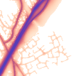 Daytime road noise heatmap for CH3 6BF