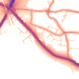 Daytime road noise heatmap for CH3 6DJ