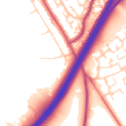 Daytime road noise heatmap for CH3 6DQ