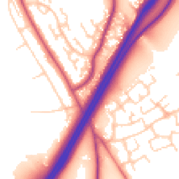 Daytime road noise heatmap for CH3 6DU