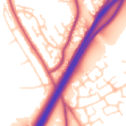 Daytime road noise heatmap for CH3 6DX
