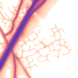 Daytime road noise heatmap for CH3 6GG