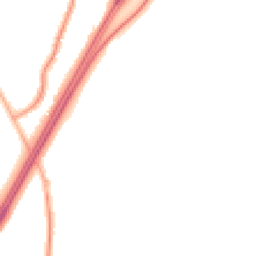 Night-time road noise heatmap for CH3 6GG