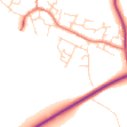 Daytime road noise heatmap for CH3 6NQ