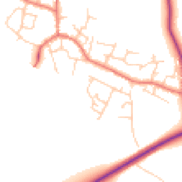 Daytime road noise heatmap for CH3 6NU