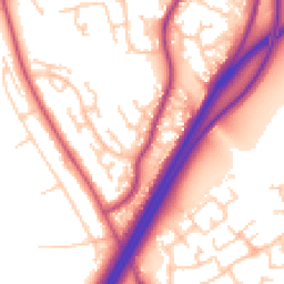 Daytime road noise heatmap for CH3 6SA