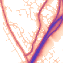 Daytime road noise heatmap for CH3 6SE
