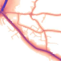 Daytime road noise heatmap for CH3 7AY