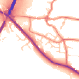 Daytime road noise heatmap for CH3 7AZ