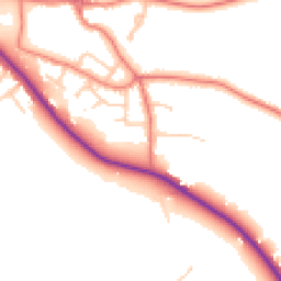Daytime road noise heatmap for CH3 7BQ