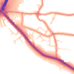 Daytime road noise heatmap for CH3 7BW