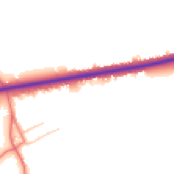 Daytime road noise heatmap for CH3 7DH