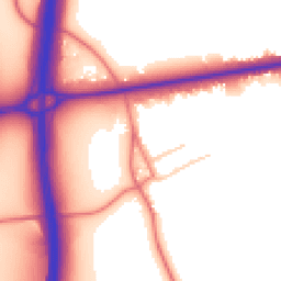 Daytime road noise heatmap for CH3 7DJ