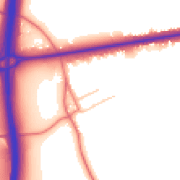 Daytime road noise heatmap for CH3 7DL