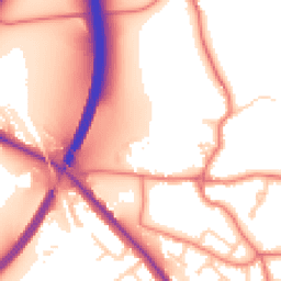 Daytime road noise heatmap for CH3 7DY