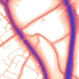 Daytime road noise heatmap for CH3 7EQ