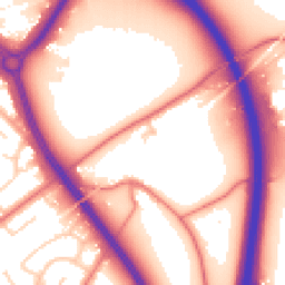 Daytime road noise heatmap for CH3 7HB