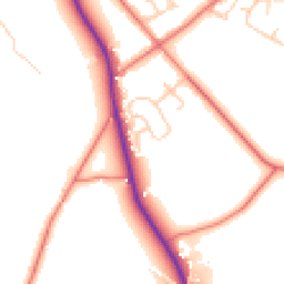 Daytime road noise heatmap for CH3 7QE