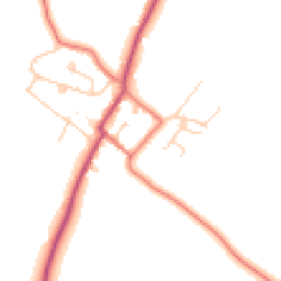 Daytime road noise heatmap for CH3 8BW