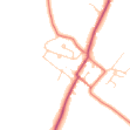 Daytime road noise heatmap for CH3 8DQ