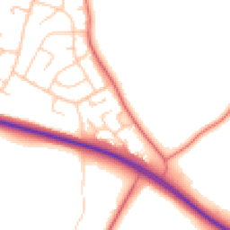 Daytime road noise heatmap for CH3 8DU