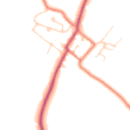 Daytime road noise heatmap for CH3 8DX