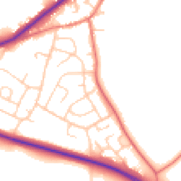 Daytime road noise heatmap for CH3 8EU