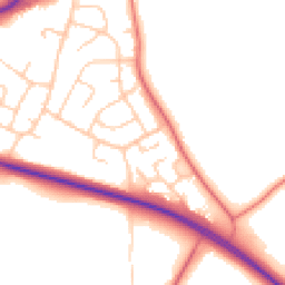 Daytime road noise heatmap for CH3 8HB