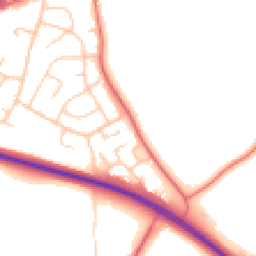 Daytime road noise heatmap for CH3 8HX