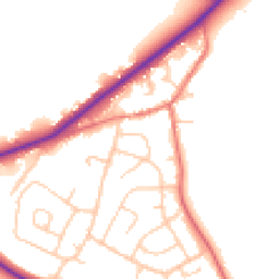 Daytime road noise heatmap for CH3 8LJ