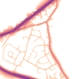 Daytime road noise heatmap for CH3 8LL