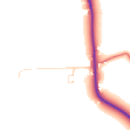 Daytime road noise heatmap for CH3 9EE