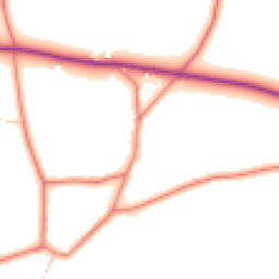 Daytime road noise heatmap for CH3 9LA