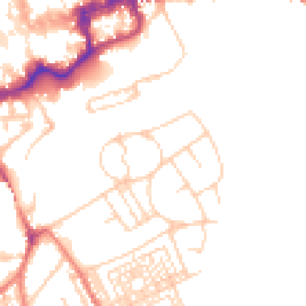 Daytime road noise heatmap for CH4 7AF