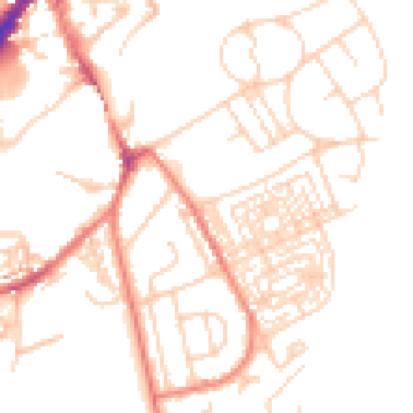Daytime road noise heatmap for CH4 7BX