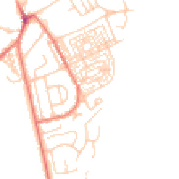 Daytime road noise heatmap for CH4 7EF