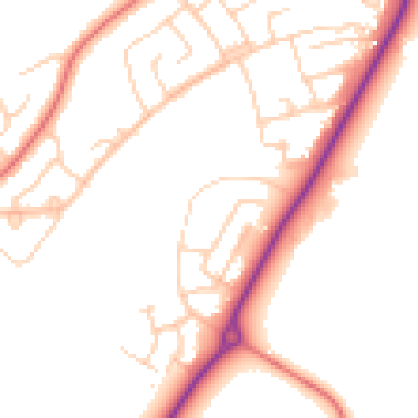 Daytime road noise heatmap for CH4 7FF