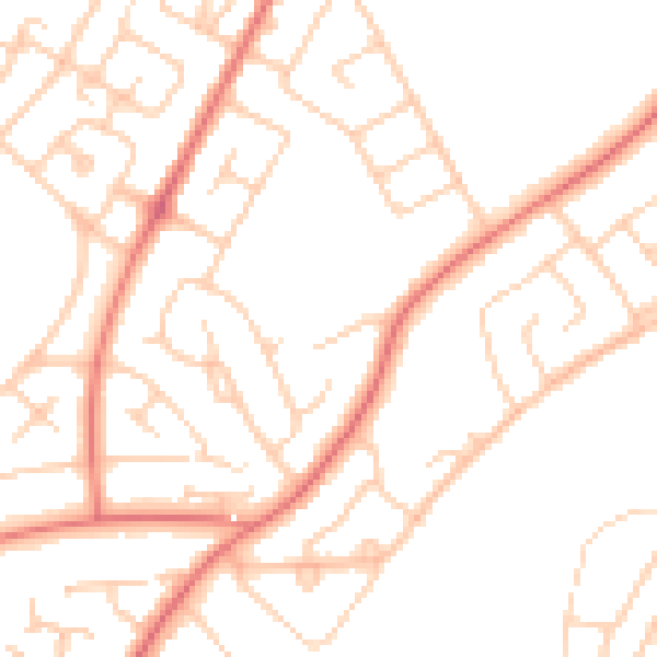Daytime road noise heatmap for CH4 7LN