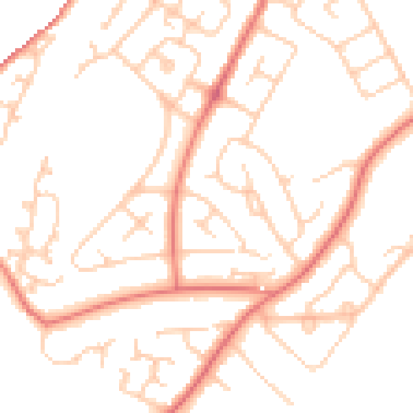 Daytime road noise heatmap for CH4 8EN