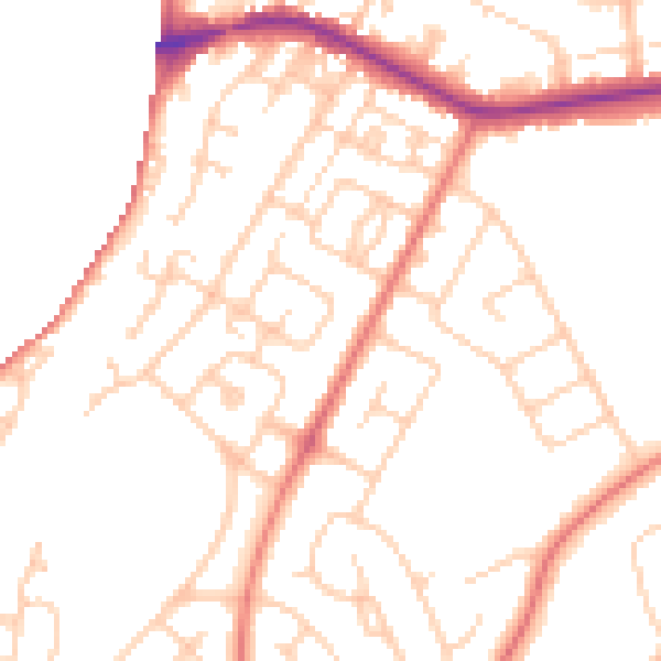 Daytime road noise heatmap for CH4 8EX