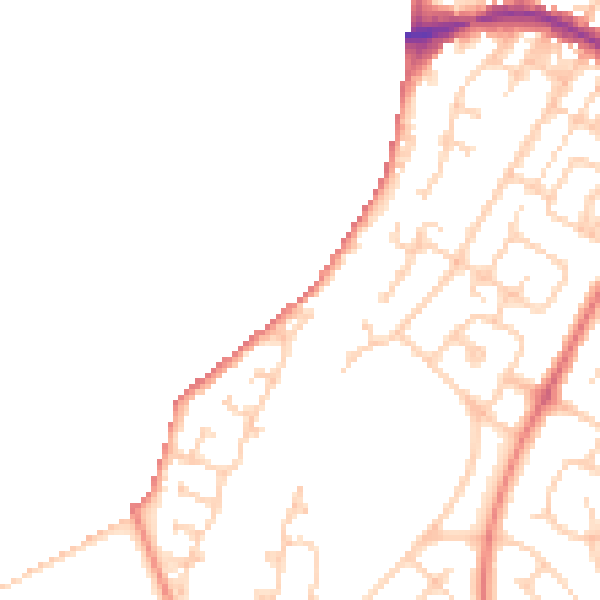 Daytime road noise heatmap for CH4 8LN